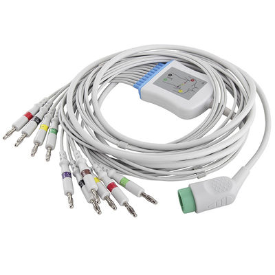 สายเคเบิล EKG เชื่อมต่อโดยตรงที่เข้ากันได้กับ Med-tronic และสายไฟ IEC 4.0Banana