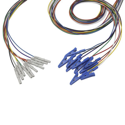 Din 1.5 style Grabber Alligator Crocodile Clip ขั้วไฟฟ้า EEG ชุบทอง EEG Leadwires Electrode