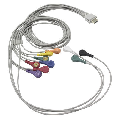 สายวัดคลื่นไฟฟ้าหัวใจ Vasomedical Biocare Holter และสายตะกั่ว 10 เส้น