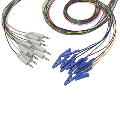 3.5 Mono Plug Grabber EEG Cap อิเล็กโทรดชุบทอง EEG EMS EMG Leadwires Electrode