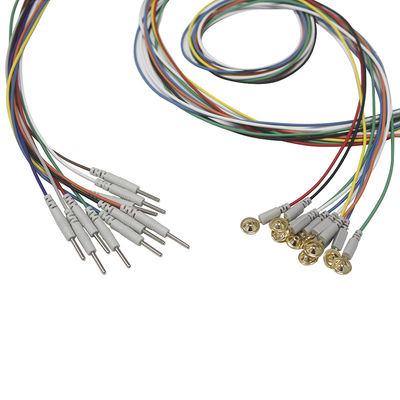 Din 2.0 Plug cup type EEG Cap Electrodes ชุบทอง EEG EMS Leadwires Electrode