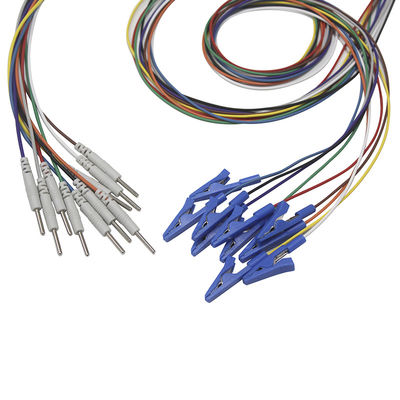 Din 2.0 ปลั๊ก Grabber EEG หมวกจระเข้คลิปจระเข้ขั้วไฟฟ้าชุบทอง EEG EMG สายไฟ Electrode