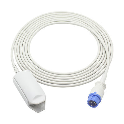 Anke ASC-553 เซ็นเซอร์ SpO2 แบบใช้ซ้ำได้ Oxi-max Tech 12Pin คลิปนิ้วสำหรับผู้ใหญ่ SpO2 Probe