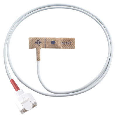 เครื่องตรวจจับ SpO2 ครั้งเดียวสายสีแดง 11pin สายผ้าไม่เนื้อ DB9
