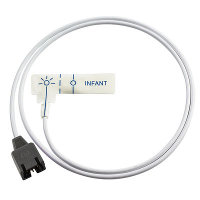 สีขาวฟองเด็ก SpO2 เซนเซอร์ DB9 9Pin สําหรับ Rad-7 Rad-8 85CM
