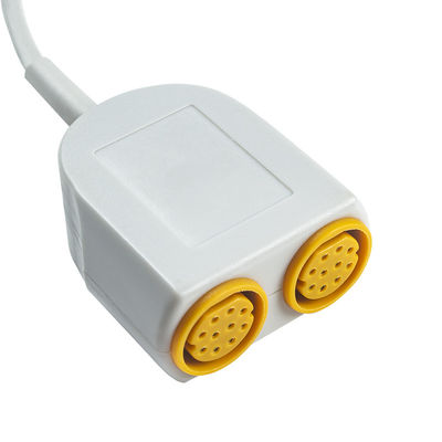 Siemens Drager 5588095 สายเคเบิลอะแดปเตอร์ IBP แบบคู่ที่เข้ากันได้ 10 พินถึง 7 พินสายเคเบิลตัวแปลงส่วนขยาย IBP