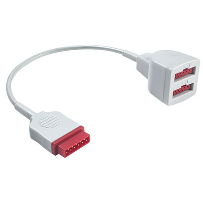 สายเคเบิลอะแดปเตอร์ GE Marquette IBP 2005772-001 2103966-001 สายเคเบิลต่อขยายหัววัดคู่ 11 พิน