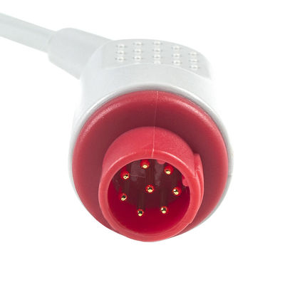 Bionet BM3 / 5 สายเคเบิล ECG และ Leadwires 5 ตะกั่ว IEC Clip 8Pin Connector สายเคเบิล ECG