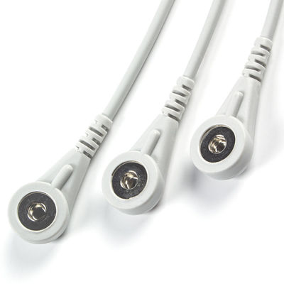 Kontron 125 128 VSM510 สายเคเบิล ECG และสายไฟ 3 สาย AHA Snap 7Pin Connector สายเคเบิล ECG