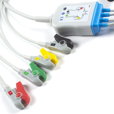 Corpuls 3 สายเคเบิล ECG และ Leadwires 4 Lead Limb IEC Clip 11pin Connector สายเคเบิล ECG