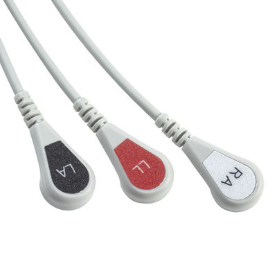 P-hilips 8Pin ECG Cables and Leadwires 3Lead M1735A Snap ECG Cable