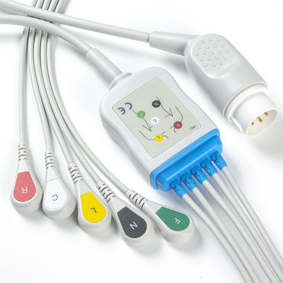 P-Hilips สาย ECG สำหรับผู้ใหญ่และสายตะกั่ว 8pin 3 Lead Snap สาย ECG