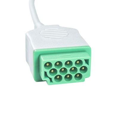 GE Marquette CBM-05NA-10AS-0001 สาย ECG และสายตะกั่ว 5 สาย IEC snap 11pin Connector สาย ECG