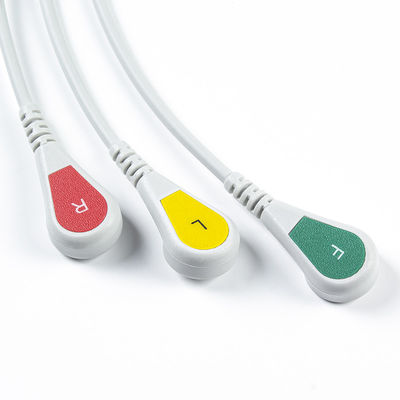 Nihon Kohden สาย ECG และสายไฟ CB-72353P 11pin OEC-6102A Connector ECG Cable 3 Lead IEC snap