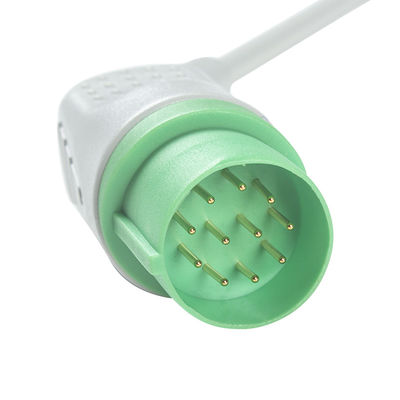 Nihon Kohden TEC-7631C สาย ECG และ Leadwires 11pin Connector ECG Cable 5 Lead IEC Snap