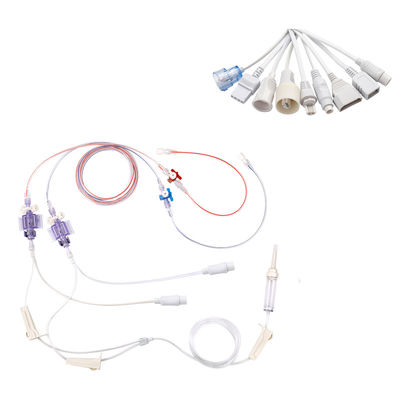 Mindray IBP Transducer Dual Double Type เครื่องวัดความดันโลหิตแบบใช้แล้วทิ้งสำหรับสายเคเบิลอะแดปเตอร์ IBP