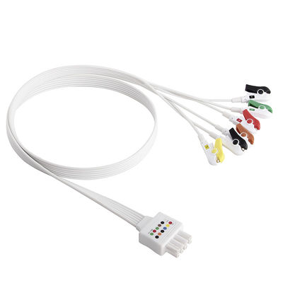 Nihon Kohden ECG Leadwire แบบใช้แล้วทิ้งที่ใช้ร่วมกันได้ DLP-06-BF-MXAN-0100