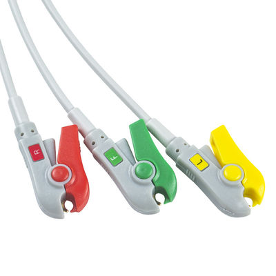 Fukuda DS-8100 ECG Leadwires 3 สายเคเบิลตะกั่ว IEC Clip Patient Detect