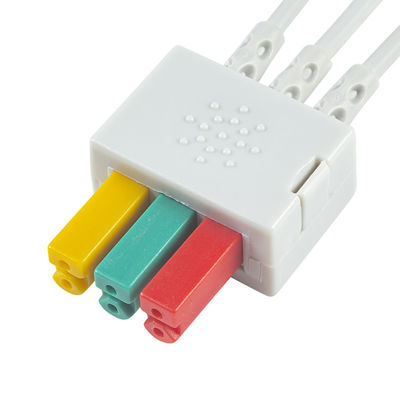 Fukuda DS-8100 ECG Leadwires 3 สายเคเบิลตะกั่ว IEC Clip Patient Detect