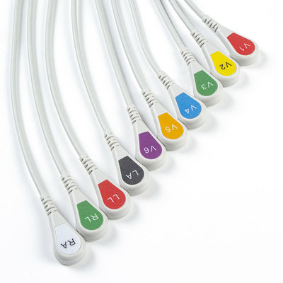ECG Parts Banana เพื่อ Snap ECG Adapter Pigtail Adapters 9281-002-50 4mm ECG Electrode Connector