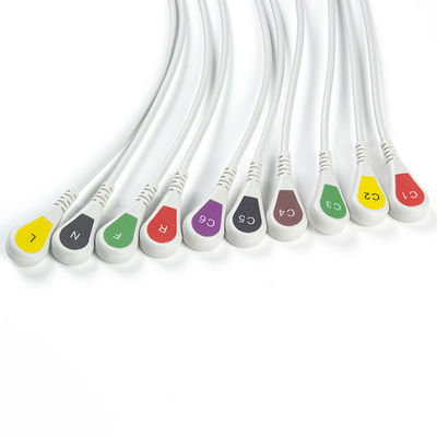 ECG Parts 3.00MM IEC ECG Electrode Connector EKG Connector Banana Needle To Snap Pigtail
