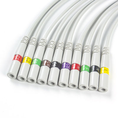 ECG Parts 3.00MM IEC ECG Electrode Connector EKG Connector Banana Needle To Snap Pigtail