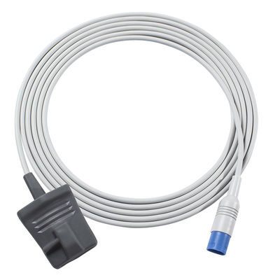 P-Hilips M1196A คลิปนิ้วสำหรับผู้ใหญ่แบบนำกลับมาใช้ใหม่เซ็นเซอร์ SpO2 สี่เหลี่ยมผืนผ้า 8 พิน