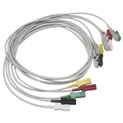 LL ECG Leadwires 5 Lead Snap Grabber ประเภท Dual Pin AAMI 6PIN Bionet Datex S-iemens GE-Hellige Kontron