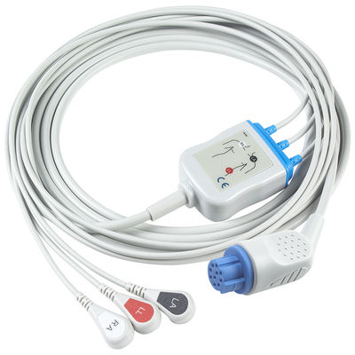 สําหรับ Datex Ohmeda รองรับตรง-เชื่อมต่อเคเบิล ECG และสายนํา 3Lead AHA Snap