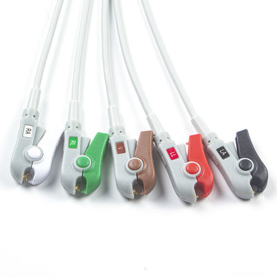 Hellige คอมพาติเบิ้ลตรงต่อเคเบิล ECG และสายนํา 5Lead AHA Grabber