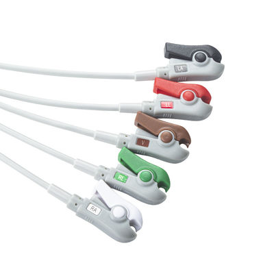 Hellige คอมพาติเบิ้ลตรงต่อเคเบิล ECG และสายนํา 5Lead AHA Grabber