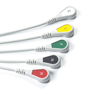 รองรับ Siemens Drager 5 Lead Iec Snap Ecg สายไฟนํา / Ecg สายไฟนํา