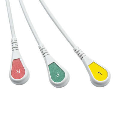 สําหรับชิลเลอร์ที่สอดคล้องกับเคเบิล ECG และสายนํา สายตรงเชื่อมต่อ 3 Lead Iec Snap