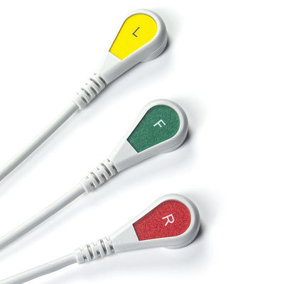 สําหรับชิลเลอร์ที่สอดคล้องกับเคเบิล ECG และสายนํา สายตรงเชื่อมต่อ 3 Lead Iec Snap