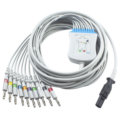 Mortara 60-00180-01 60-00181-01 Q-Stress EKG สายเคเบิลและสายไฟ 12 ขา IEC Banana 4.0
