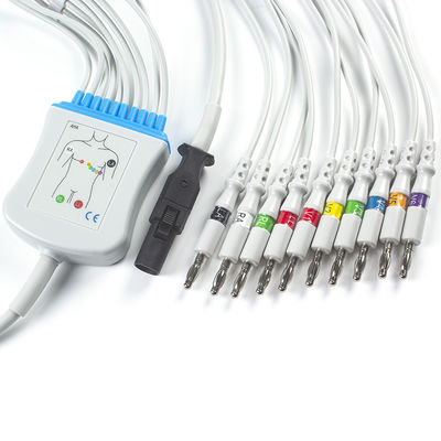 Mortara 60-00180-01 60-00181-01 Q-Stress EKG สายเคเบิลและสายไฟ 12 ขา IEC Banana 4.0