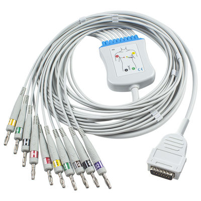 สายเคเบิล EKG ของ Mortara Burdick เชื่อมต่อโดยตรง 012-0844-01 Eclipse 400 Atria 3100 Premier IEC Banana 4.0 7704 สายเคเบิล EKG 10 สาย