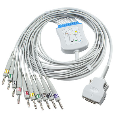 สายเคเบิล EKG เชื่อมต่อโดยตรงของ Mortara 9293-021-50 สายเคเบิล ECG สำหรับ ELI 100, ELI 200, ELI 50 Banana 4.0