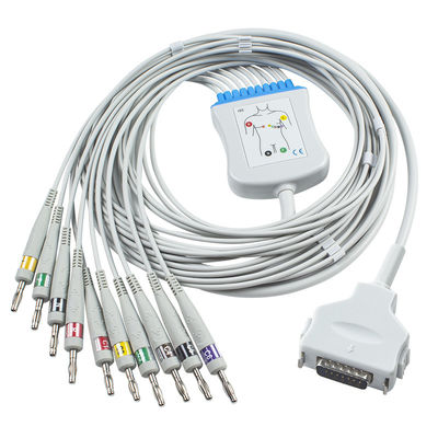 Fukuda Denshi CP-101LD FX101 FX-7202 IEC Banana 4.0 10 สาย EKG ของผู้ป่วย สายไฟ ECG