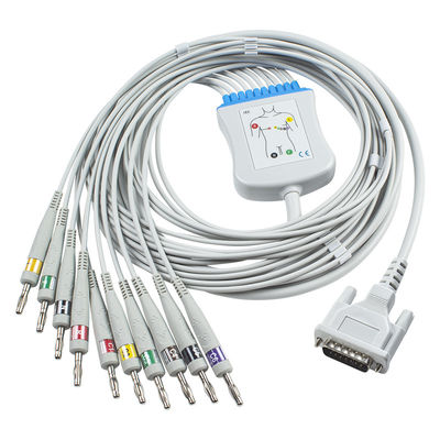 Schiller Compatible Direct Connect 2.400095 EKG สายเคเบิลและสายไฟ IEC 4.0Banana