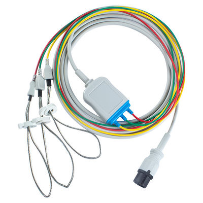 AAMI สัตว์สัตวแพทย์ คาเบล ECG และสายนํา 6pin Connector คาเบล ECG 3 Lead leggings