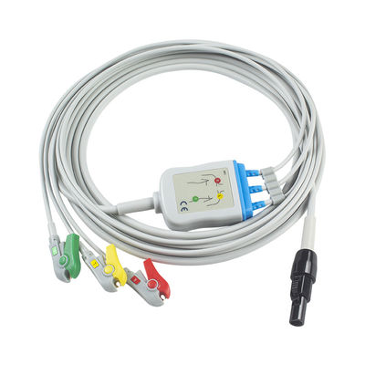 Welch allyn Propaq LT สายไฟฟ้า ECG และสายนํา สายไฟฟ้าผู้ป่วย 3 สายไฟฟ้า ECG Leadwire 008-0879-00 IEC Snap