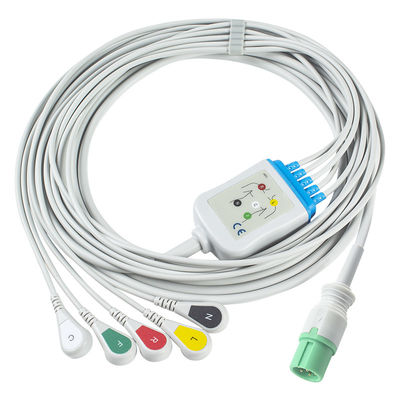 คอนเทค คาเบิ้ล ECG และสายนํา 7pin Connector CMS 7000 8000 5000 รุ่นใหม่ คาเบิล ECG 5Lead Grabber