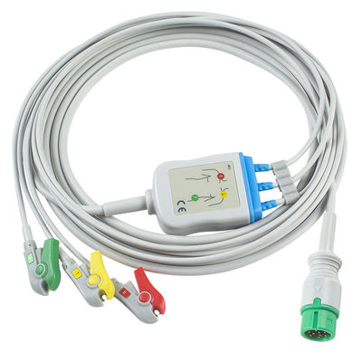 Yonker สายเคเบิล EKG ชิ้นเดียวและสายนํา 9Pin สายเคเบิล EKG 3ช่อง สายเคเบิล EKG