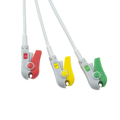 สําหรับ Biolight Q3 เคเบิล ECG สําหรับ Biolight Q5 A QS ซีรีส์ 3 Lead IEC Grabber ใน Oximax Tech