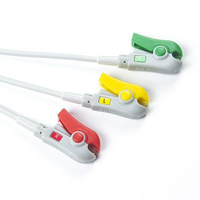 สําหรับ Biolight Q3 เคเบิล ECG สําหรับ Biolight Q5 A QS ซีรีส์ 3 Lead IEC Grabber ใน Oximax Tech