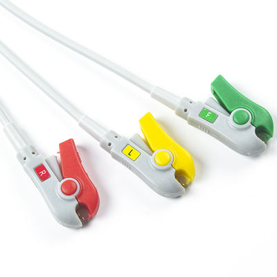 สําหรับ Biolight Q3 เคเบิล ECG สําหรับ Biolight Q5 A QS ซีรีส์ 3 Lead IEC Grabber ใน Oximax Tech