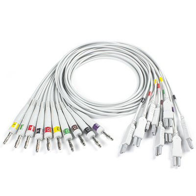 Norav Quark C12x การวินิจฉัย ECG 12 การทดสอบความเครียดของหมู ECG ที่แต่งด้วยสาย TPU