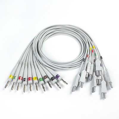 Norav Quark C12x การวินิจฉัย ECG 12 การทดสอบความเครียดของหมู ECG ที่แต่งด้วยสาย TPU