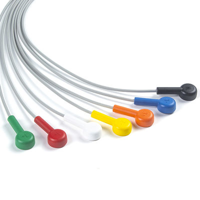 Leadwire Set 7 Leadwire ECG GE SEER 1000 3ช่อง IEC Snap รองรับสําหรับ GE SEER 1000
